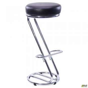 Стул Зета Хокер хром Кожзам черный