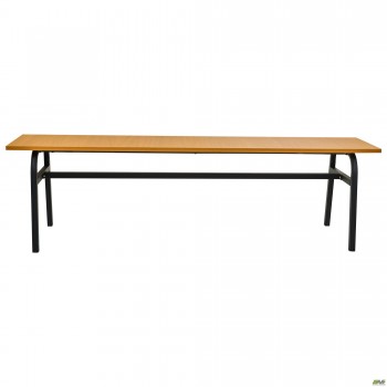 Банкетка 3х местная 1600/1400х440/360хН.450мм черный/ДСП Бук 18мм