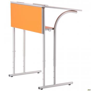 Парта шкільна одномісна регульована 3-6 ростова група, R, стiльниця оранж