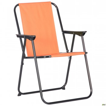 Стул складной Пикник черный/оранж