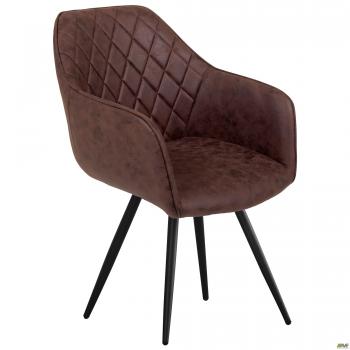 Кресло поворотное Galaktika черный/красно-коричневый