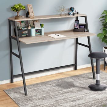 Стол Mont Blanc (1250х550х1027Н) черный/Дуб Сонома