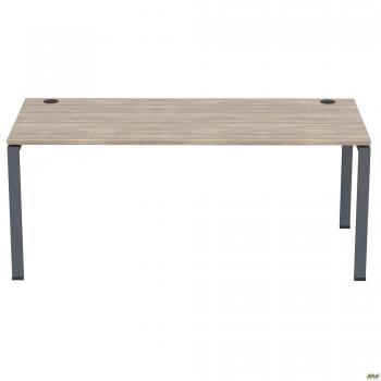 Стіл керівника SIG-119R (1587х800х750мм) Чорний графіт 60х30мм. В'яз Ліберті Димчастий