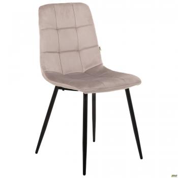 Стул Cherry-C черный/вельвет cветло-серый