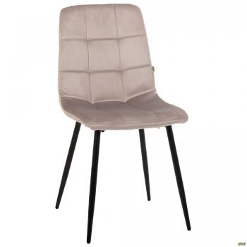 Стул Cherry-C черный/вельвет cветло-серый