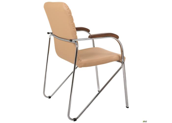  Стул Rumba хром орех Кожзам бежевый  5 — купить в PORTES.UA