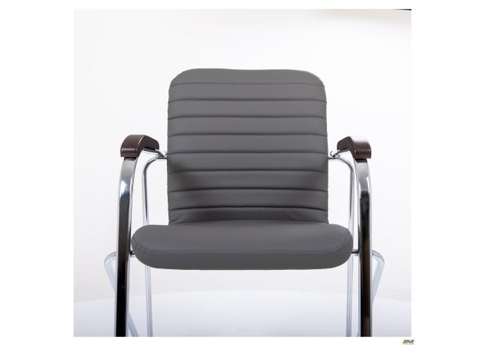  Стул Rumba хром орех Кожзам серый  6 — купить в PORTES.UA