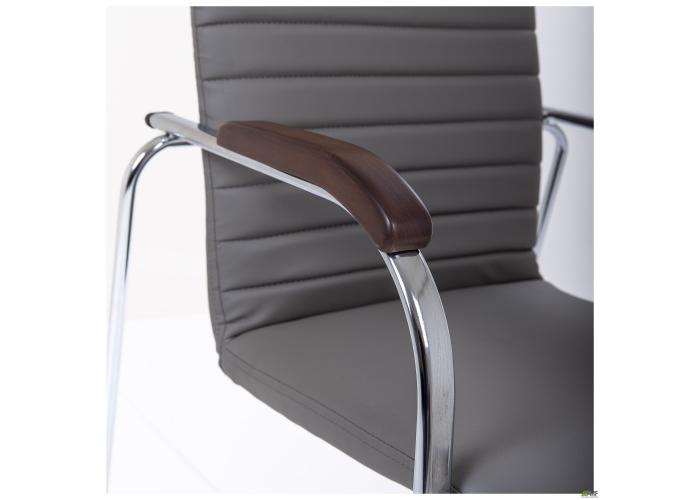  Стул Rumba хром орех Кожзам серый  7 — купить в PORTES.UA