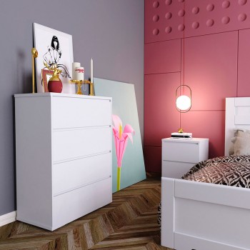 Меблі фабрики Art in head – Комод Light 4 Білий