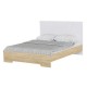 Ліжко 1,6 Loretto з дерев’яним вкладом Дуб сонома + Білий супермат