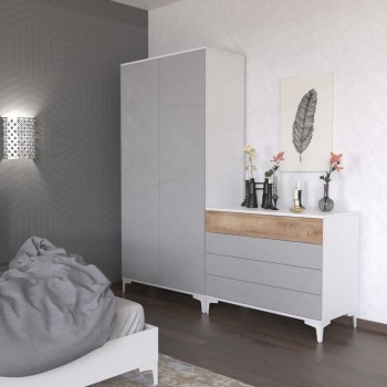 Шкаф Ш2 Picassa Пепельный Софттач