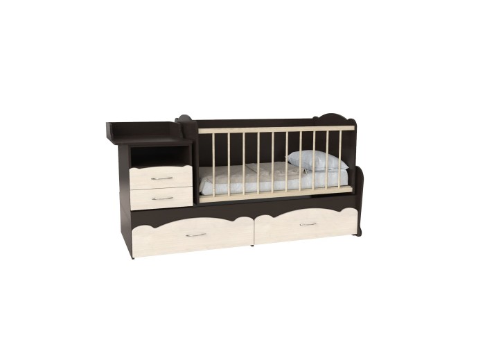  Кровать детская - Трансформер 3в1 Binky ДС043 Венге / Дуб шамони светлый  1 — купить в PORTES.UA