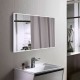 Біле настінне дзеркало Alum White в рамі для ванної, алюміній