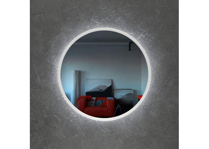  Біле кругле настінне дзеркало з підсвічуванням  2 — замовити в PORTES.UA
