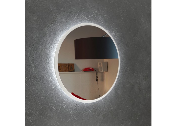  Біле кругле настінне дзеркало з підсвічуванням  3 — замовити в PORTES.UA