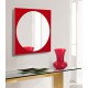 Дзеркало настінне З-7 на основі фарбованого скла 600х600, червоне