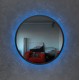 Зеркало настенное ЗЛ-2 круглое, с подсветкой Led венге
