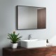 Настенное зеркало Alum Brown в ванну в алюминиевой раме, коричневый цвет
