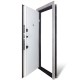 Входная дверь квартирного типа Ультра (квадро) Securemme мод. №540/249 wavestone grey/белый супермат
