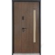 Входная дверь уличного типа Термо House 1200 мод. №705/428 дуб бронза/орех натуральный