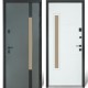 Вхідні двері вуличного типу Cottage мод. №705/431 metalic grey/білий атласний
