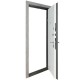 Двері вхідні квартирног типу Revolut В-81 мод. №559/191 зріз каменю/білий матовий гладкий