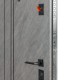 Входная дверь квартирного типа Термо Fortezza модель №563/556 срез камня/серый шифер