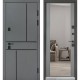 Двері вхідні квартирног типу Ультра мод. №557/607 дзеркало (попелястий металік/сірий шифер)