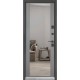 Дверь входная квартирного типа Ультра мод. №557/607 зеркало (пепельный металлик/серый шифер)