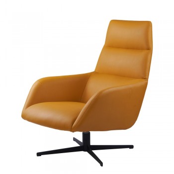 Лаунж кресло с подставкой экокожа Berkeley (Беркли)