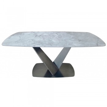 Стол обеденный керамика Marvel (Марвел) Grey Stone 1800x900