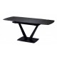 Раскладной керамический стол Elvi (Элви) Black Marble 120-180 см