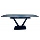 Раскладной керамический стол Elvi (Элви) Black Marble 120-180 см
