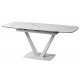Розкладний стіл керамічний Elvi (Елві) Matte Staturario білий 120-180 см