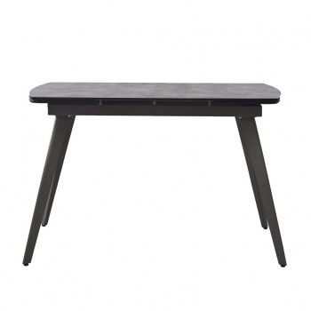 Стол раскладной глазурованное стекло Largo Iron Grey (Ларго Айрон Грей) 120-180 см