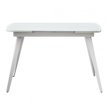 Стол раскладной стеклянный Largo Matt White (Ларго Мет Вайт) 120-180 см