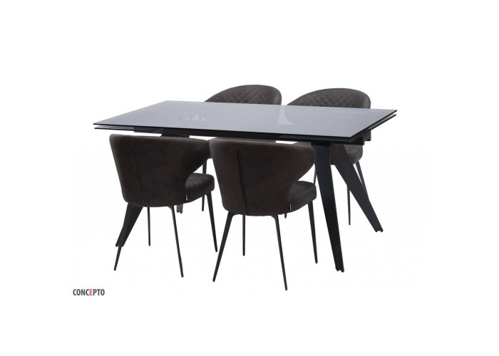  Розкладний стіл Glassy Keen (Глессі Кін) чорний  8 — замовити в PORTES.UA