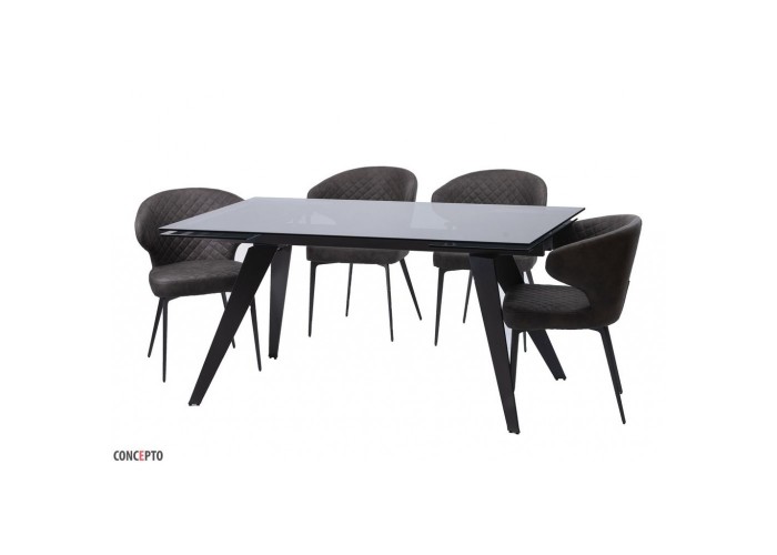  Розкладний стіл Glassy Keen (Глессі Кін) чорний  3 — замовити в PORTES.UA