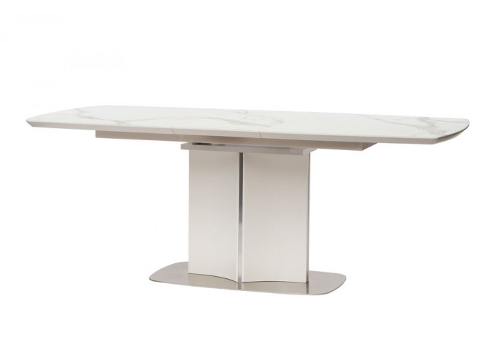  Стол раскладной стекло + мдф Albury (Олбери) 160-200 см белый  3 — купить в PORTES.UA
