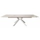 Стол обеденный раскладной керамика Swank Staturario White 180-260 см