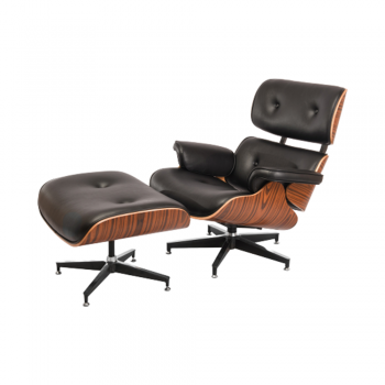 Кресло Eames Lounge Chair с оттоманкой (черный)