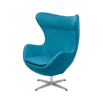 Крісло Egg Chair (шерсть, блакитний)