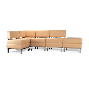 Диван модульный: кресло Римини - 1 NS (3 шт.) + угол NS + пуф NS