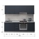 Комплектная кухня с Грозовое небо 2.4 с фасадами МДФ — длина 2400 мм.