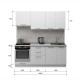Комплектная кухня с Лавина 2.0 с фасадами МДФ — длина 2000 мм.