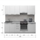 Комплектная кухня с Лавина 2.4 с фасадами МДФ — длина 2400 мм.