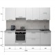 Комплектная кухня с Лавина 2.6 с фасадами МДФ — длина 2600 мм.