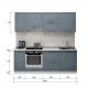 Комплектна кухня з Лазурною 2.4 з фасадами МДФ - довжина 2400 мм.