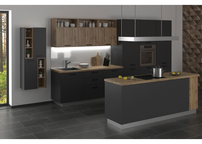  Модульная кухня Дуб природный & Серый пепел 4100 мм.  1 — купить в PORTES.UA