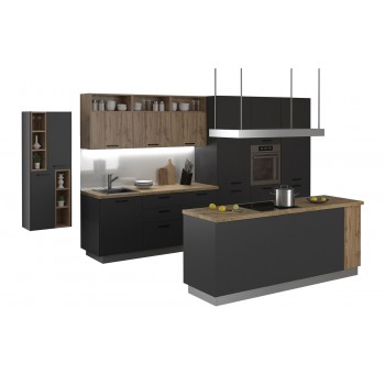 Модульная кухня Дуб природный & Серый пепел 4100 мм.